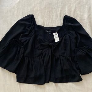 Brand new balloon sleeve crop top